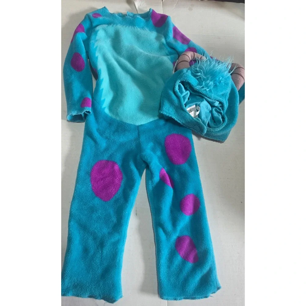 Disney Monsters University Sulley Costume Set Blue Purple Fleece Toddler 3T-4T